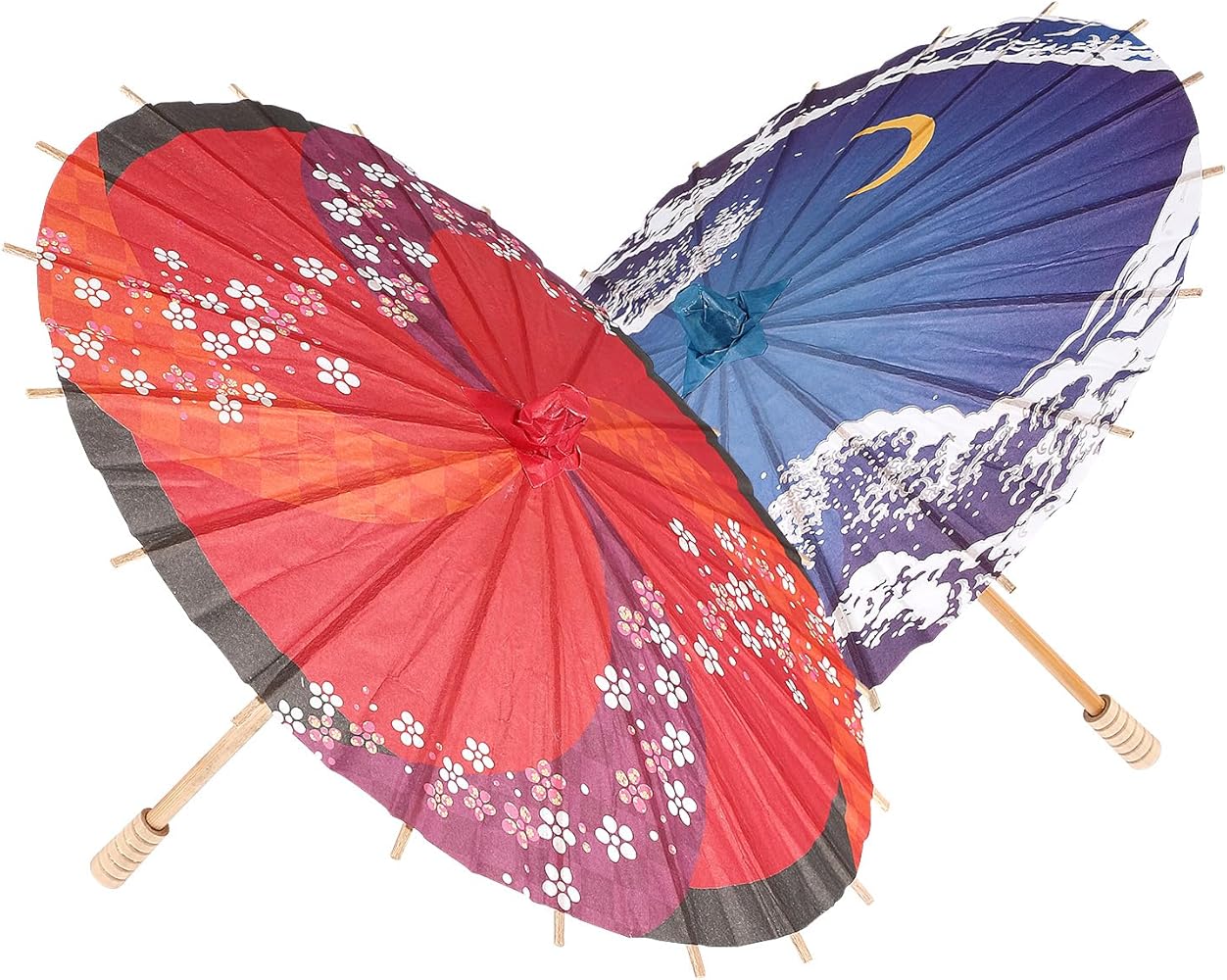 Amazon | ledmomo 2本 番傘 ミニ紙傘 和傘 踊り傘 30cm さくら 飾り用